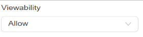 **Select Allow option for Viewability**