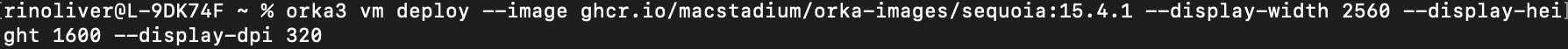 New Orka 3.4.0 CLI commands for setting VM display width, height, and DPI