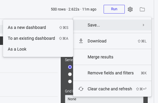 Report save options