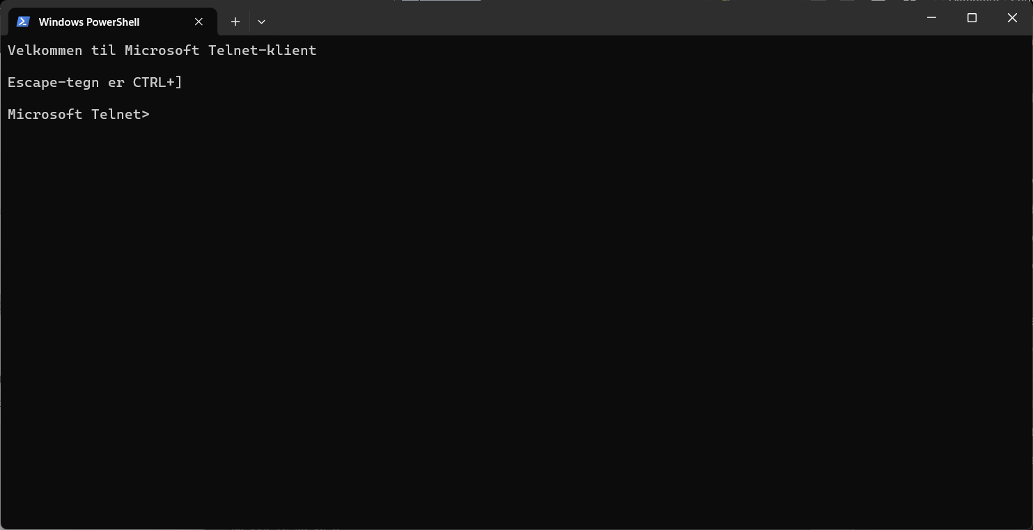 Telnet installed