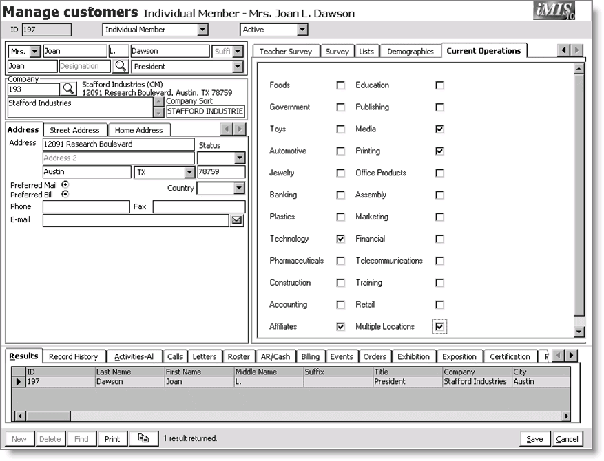 Manage customers window after moving split window control down