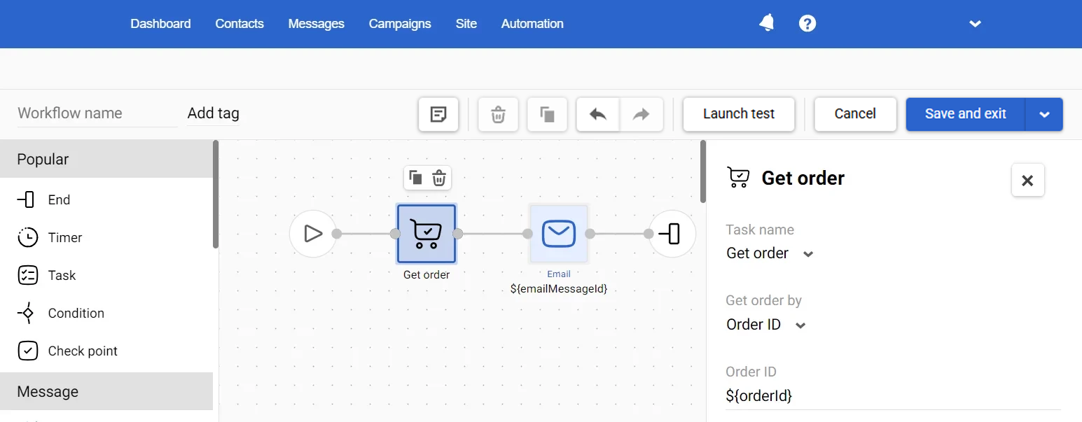 Workflow example