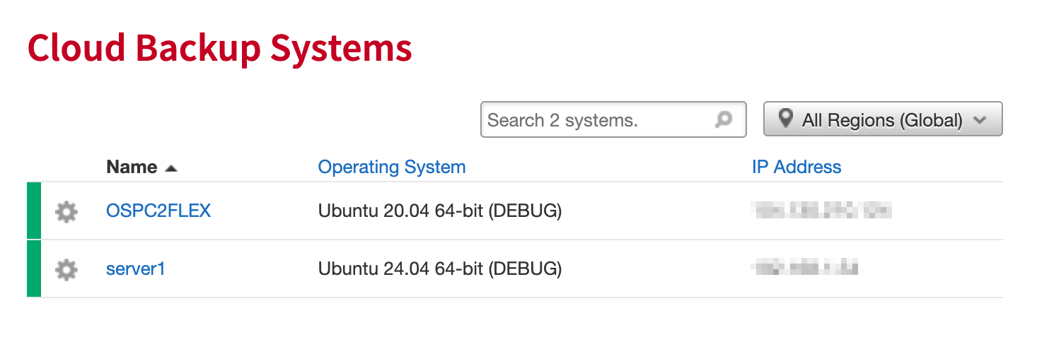OSPC2FLEX is on Rackspace Cloud, while server1 is on OpenStack Flex