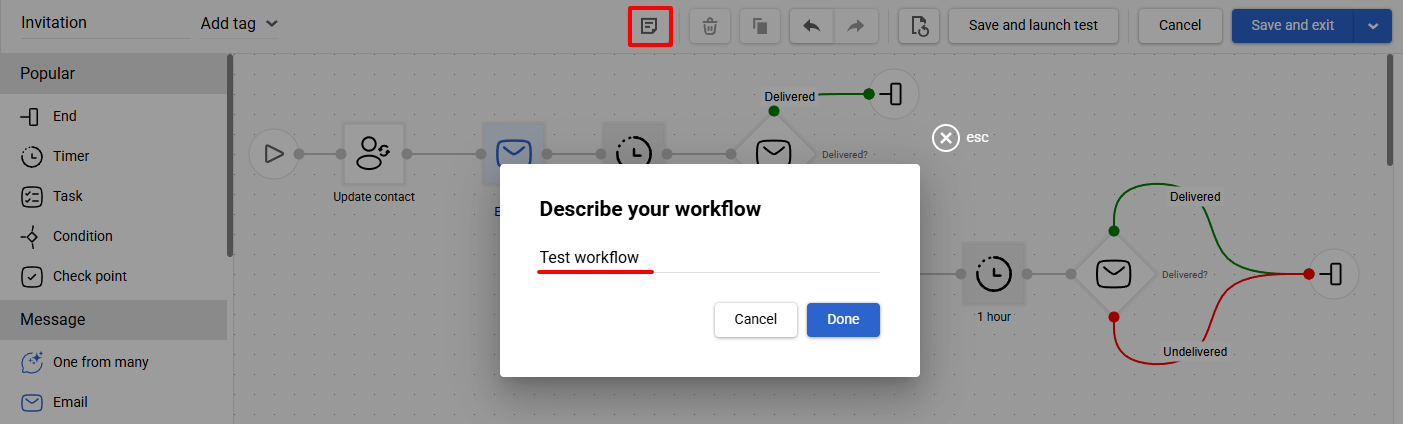 Describe your workflow