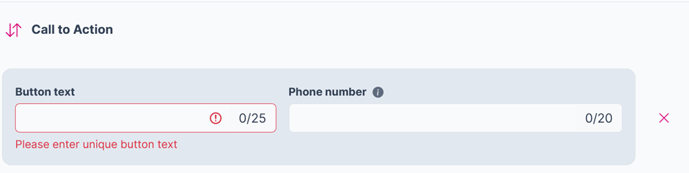 Figure 61: The call to action (Call phone number) button.