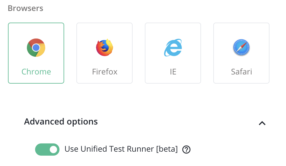 Unified test runner enabled for Google Chrome tests