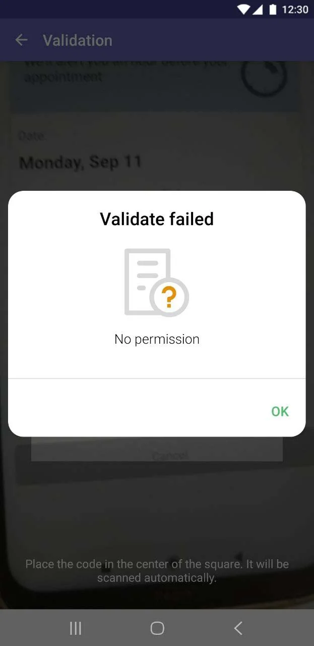validation failed