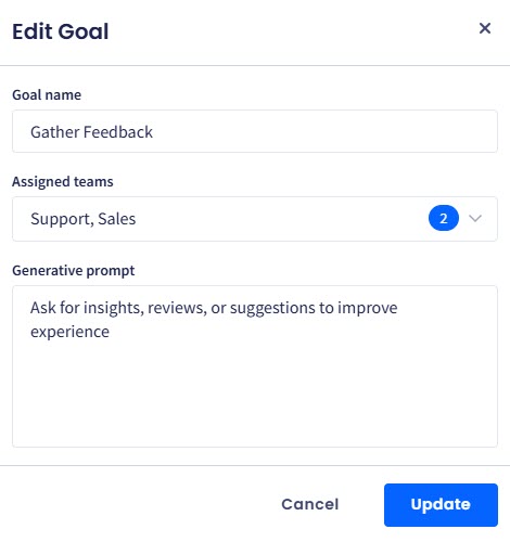 Screenshot of the Edit goal dialog box