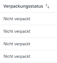 Anzeige des Verpackungsstatus innerhalb der Worklist