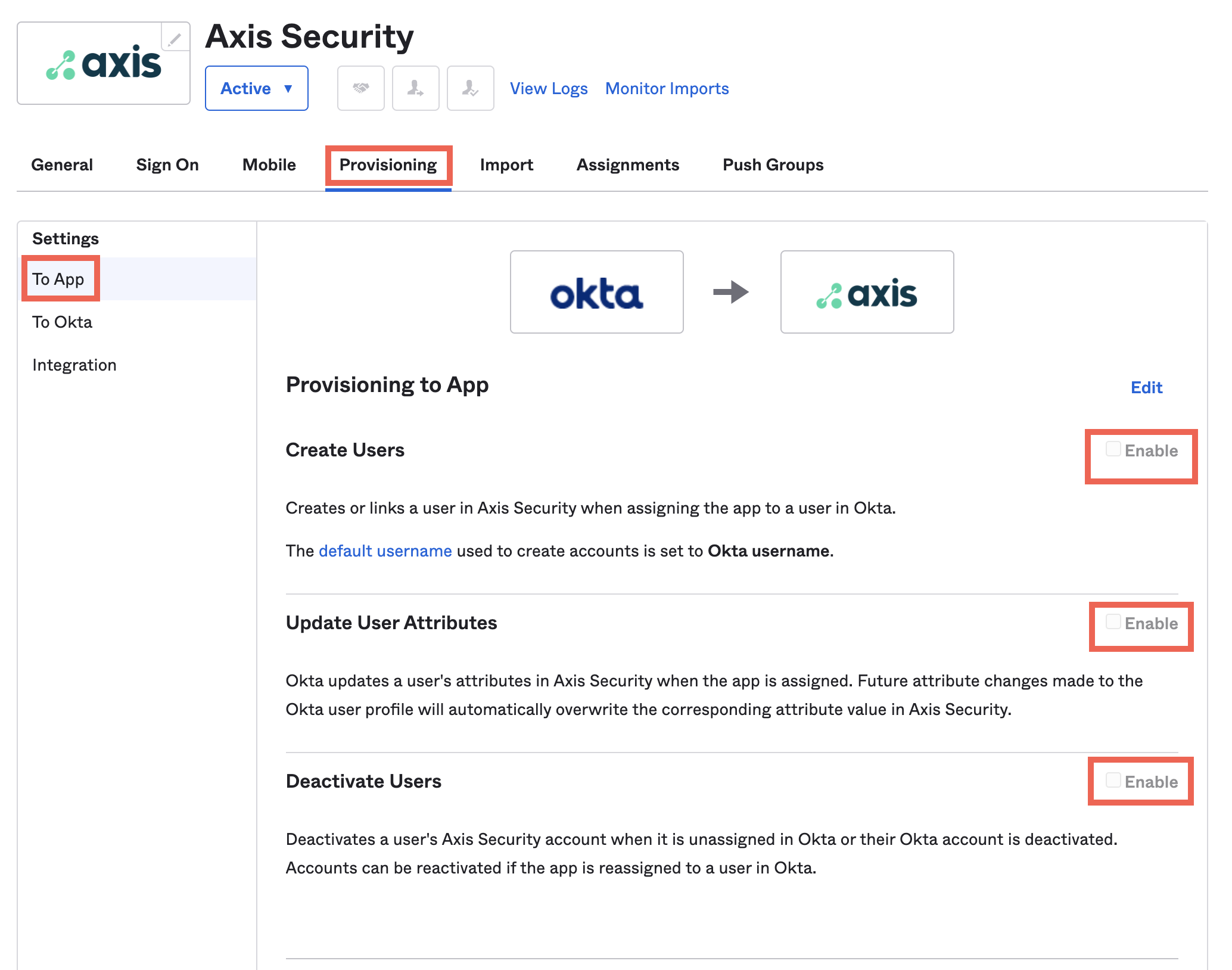 Configure Workspace ONE Access for the Okta SCIM Integration