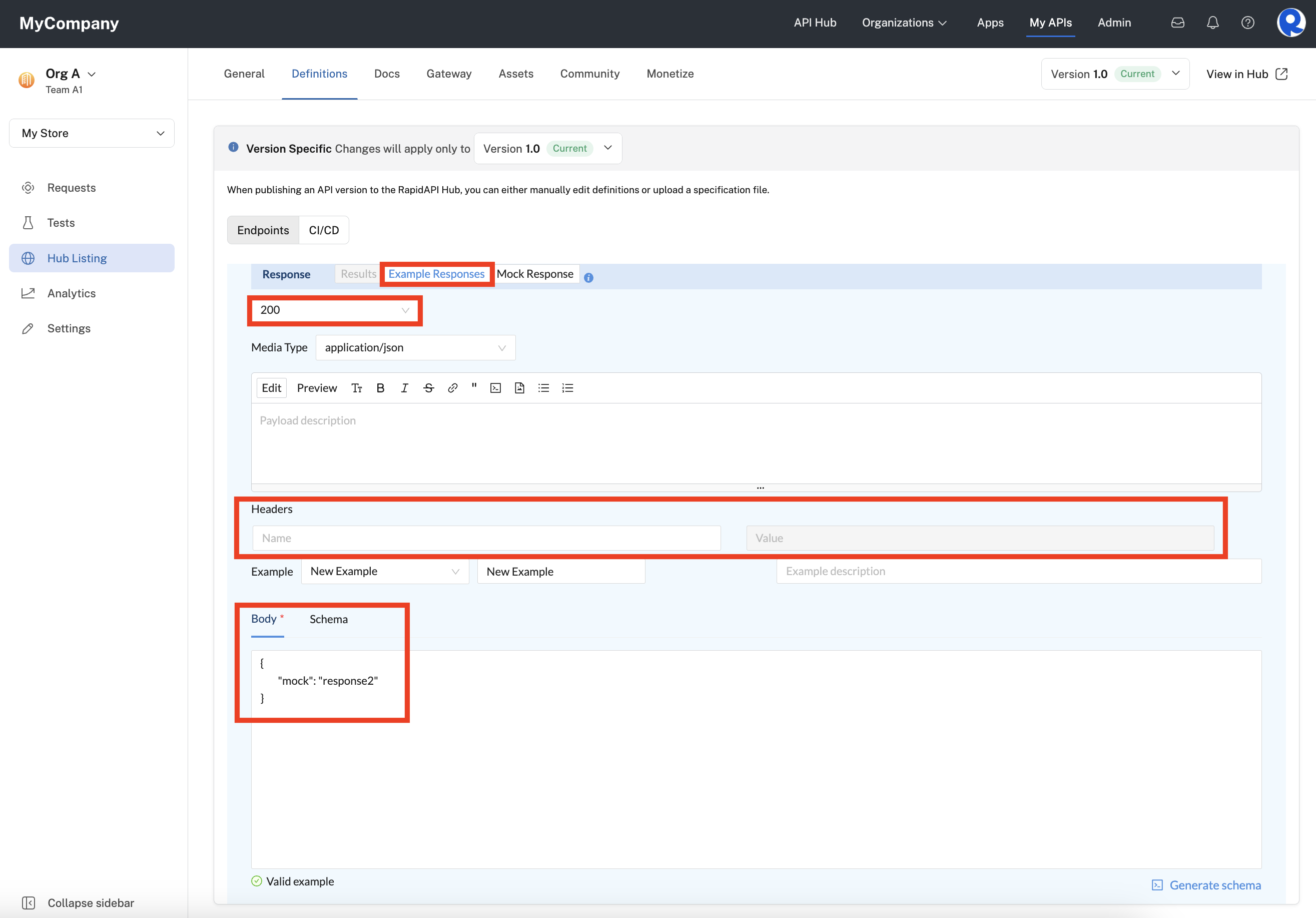 Enabling multiple status code mocking for an endpoint.