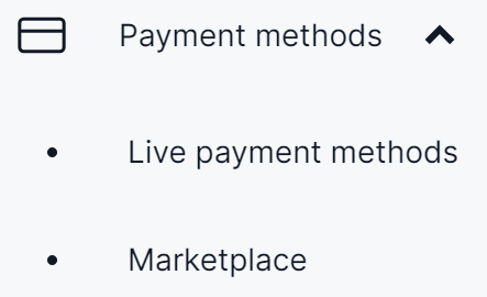 Payment methods section.