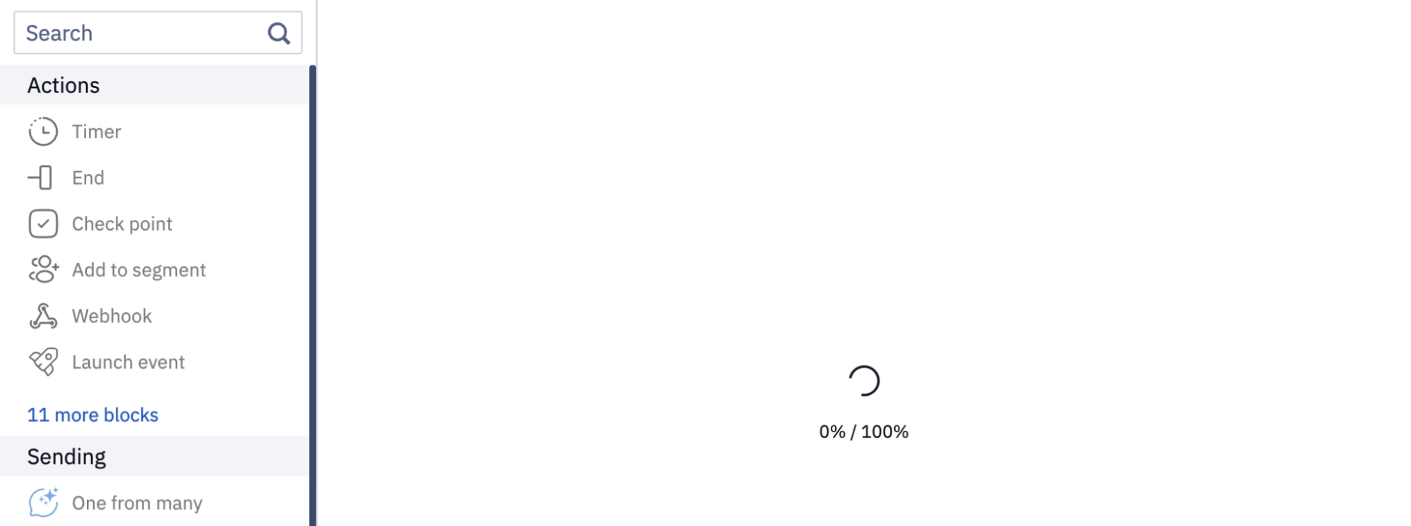 Loading indicator for a large workflow