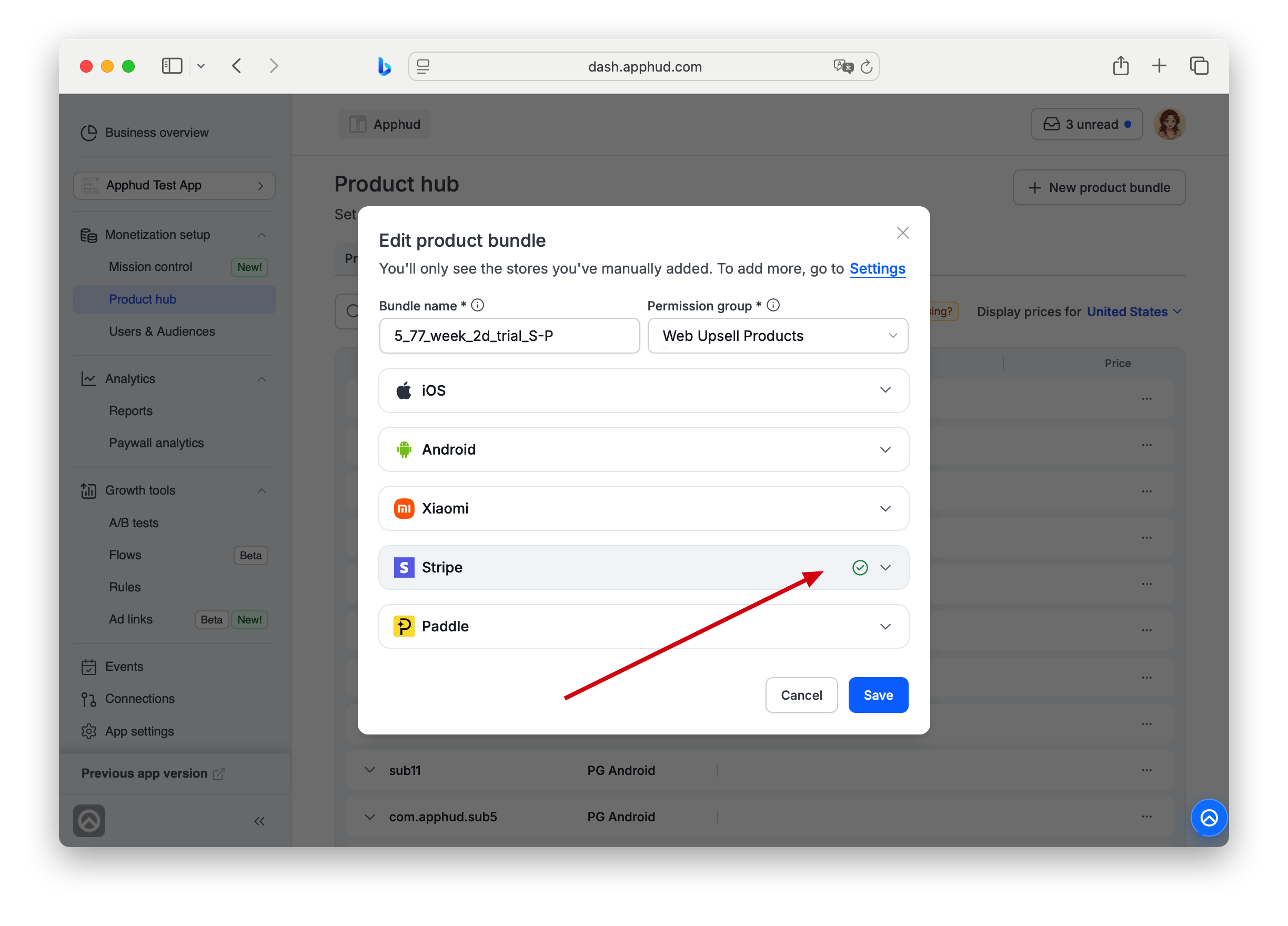 Product Hub - Edit product bundle
