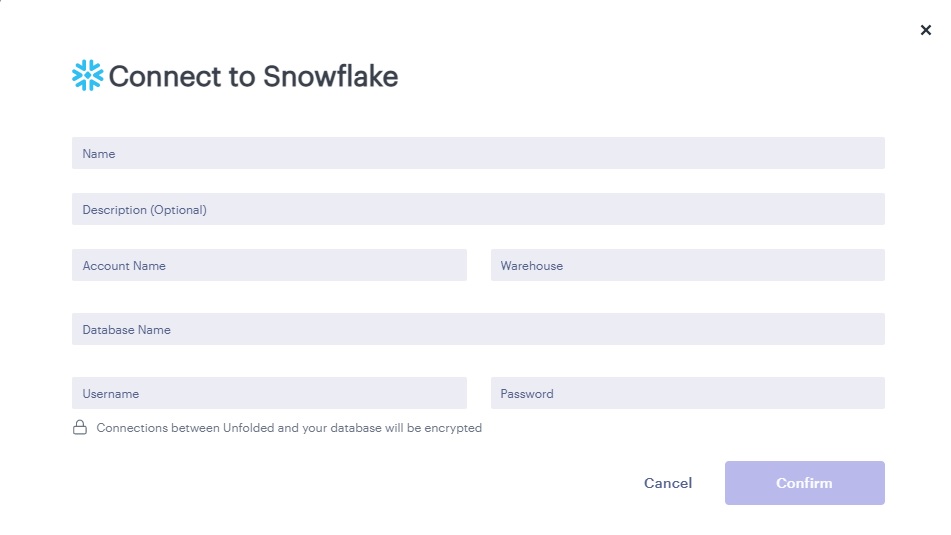 Snowflake Connector Form