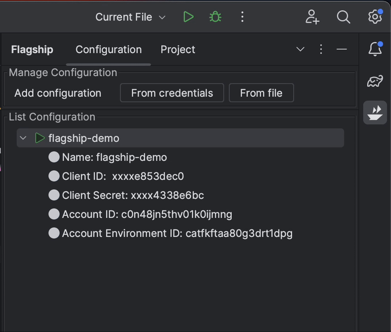 Operation on configuration