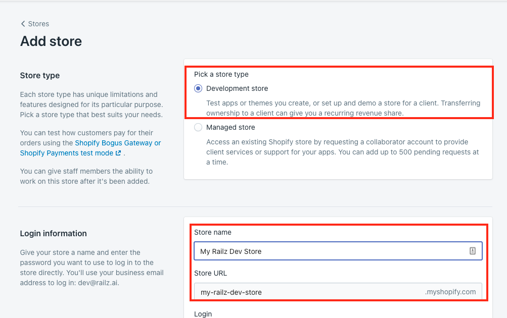 Shopify - Add Store Details.