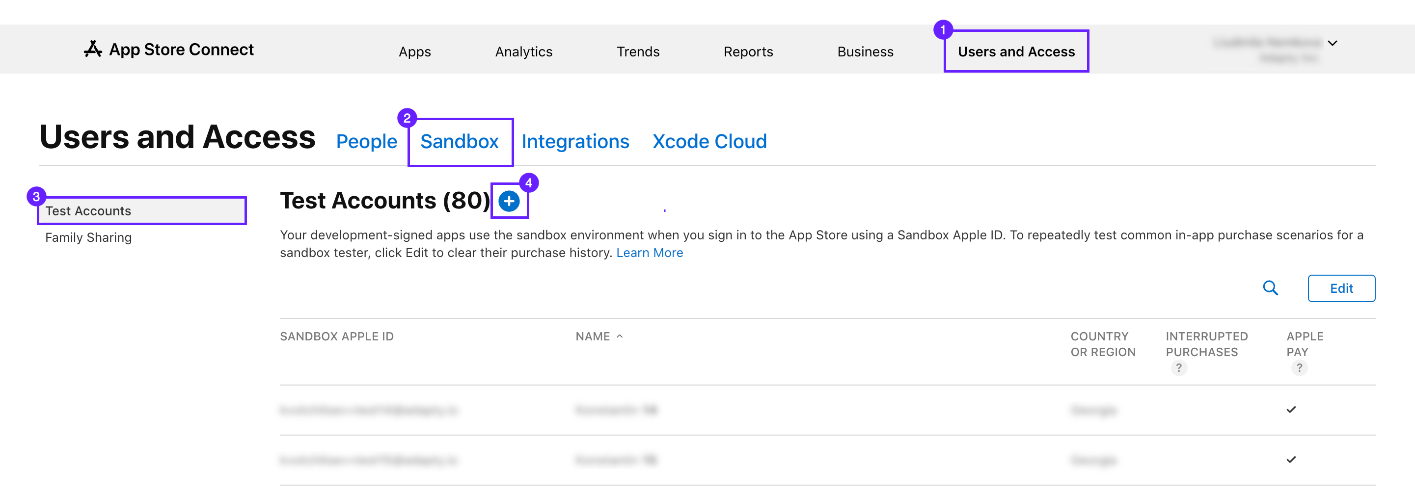 Test inapp purchases in App Store Sandbox
