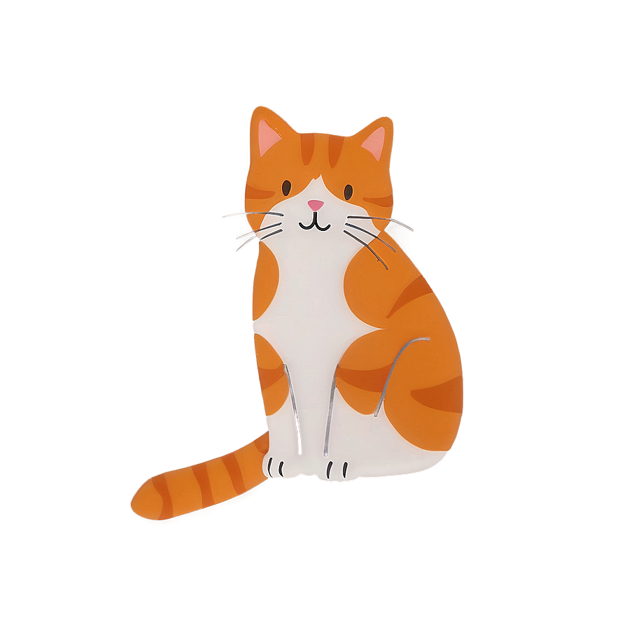 Sample output using Leonardo Kino XL model, Simple Flat Illustration element, and the prompt "an orange cat"
