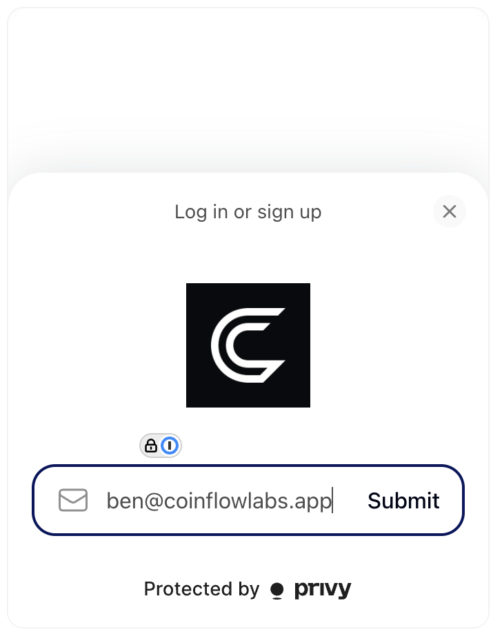 Email is prefilled for the user