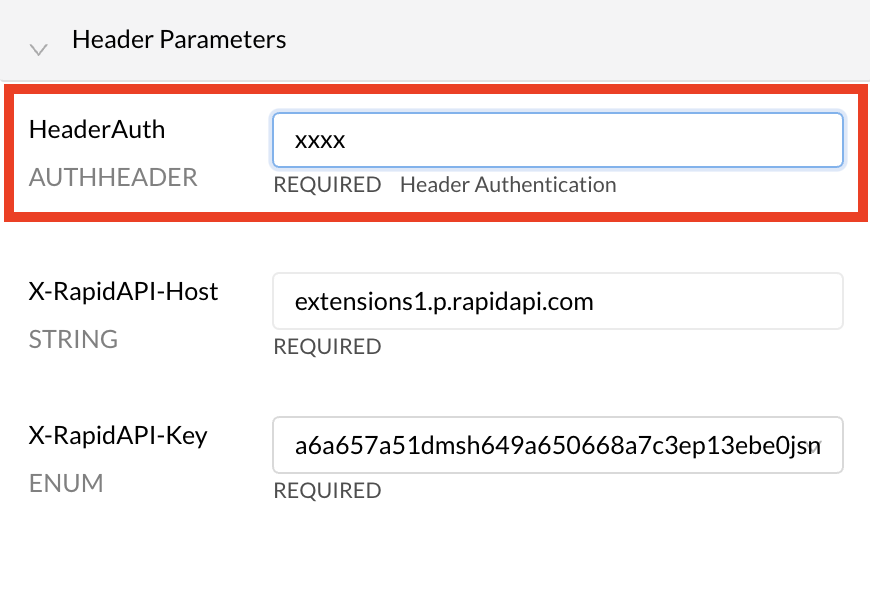 The API consumer's view of Header authentication.