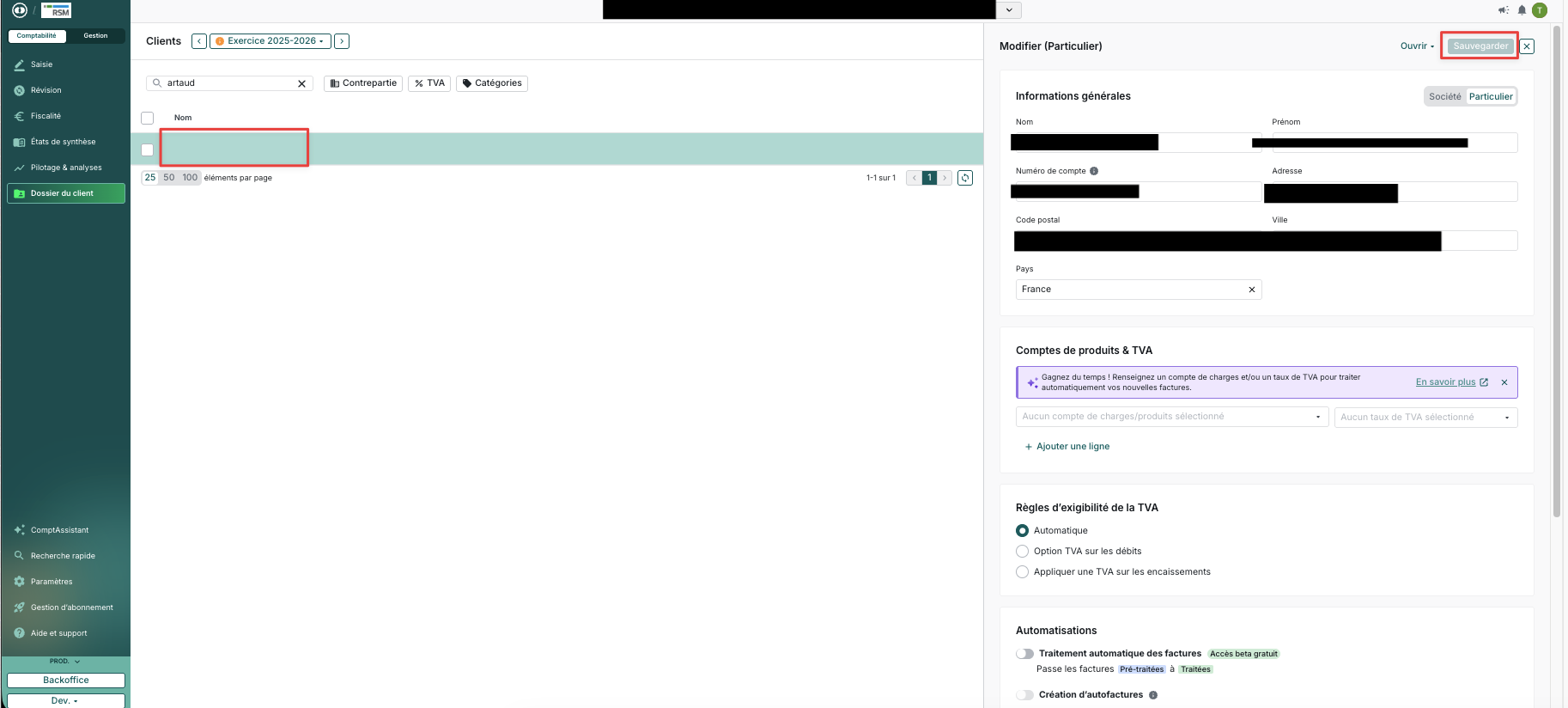 Accounting UI missing name