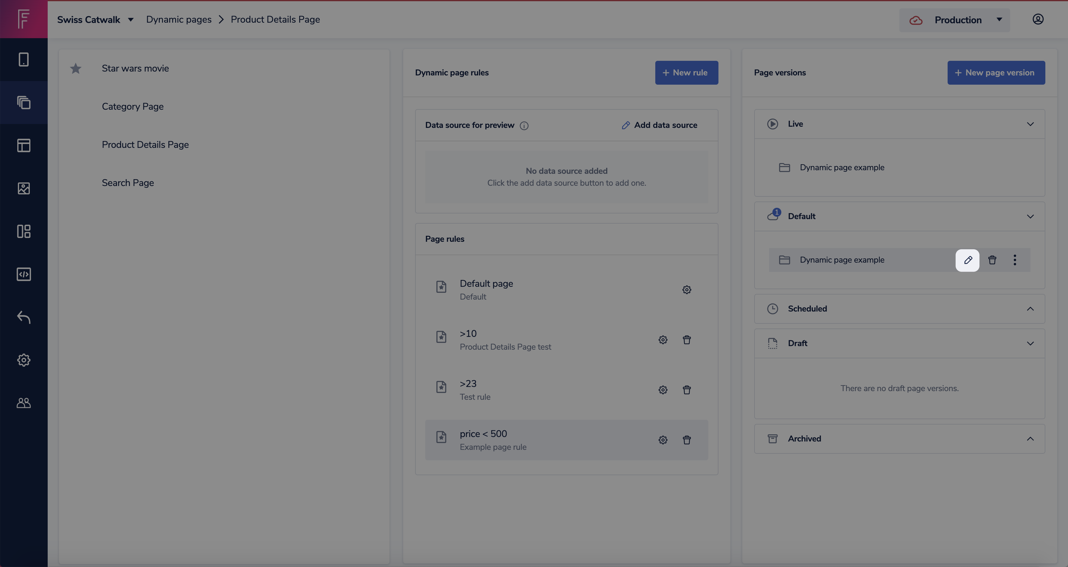 Click the edit icon on the page version name to edit.png