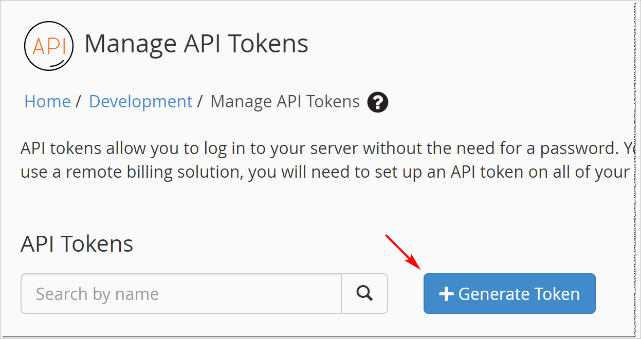 Generate an API key