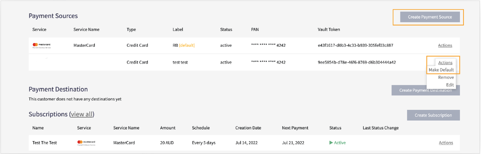 edit payment sources