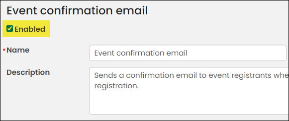 Be sure to enable the task then click save and exit.