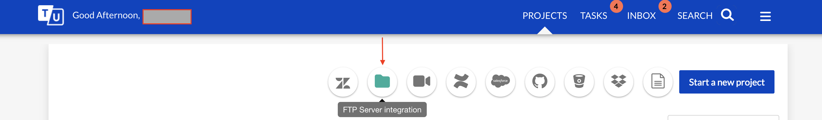 FTP Server Integration option