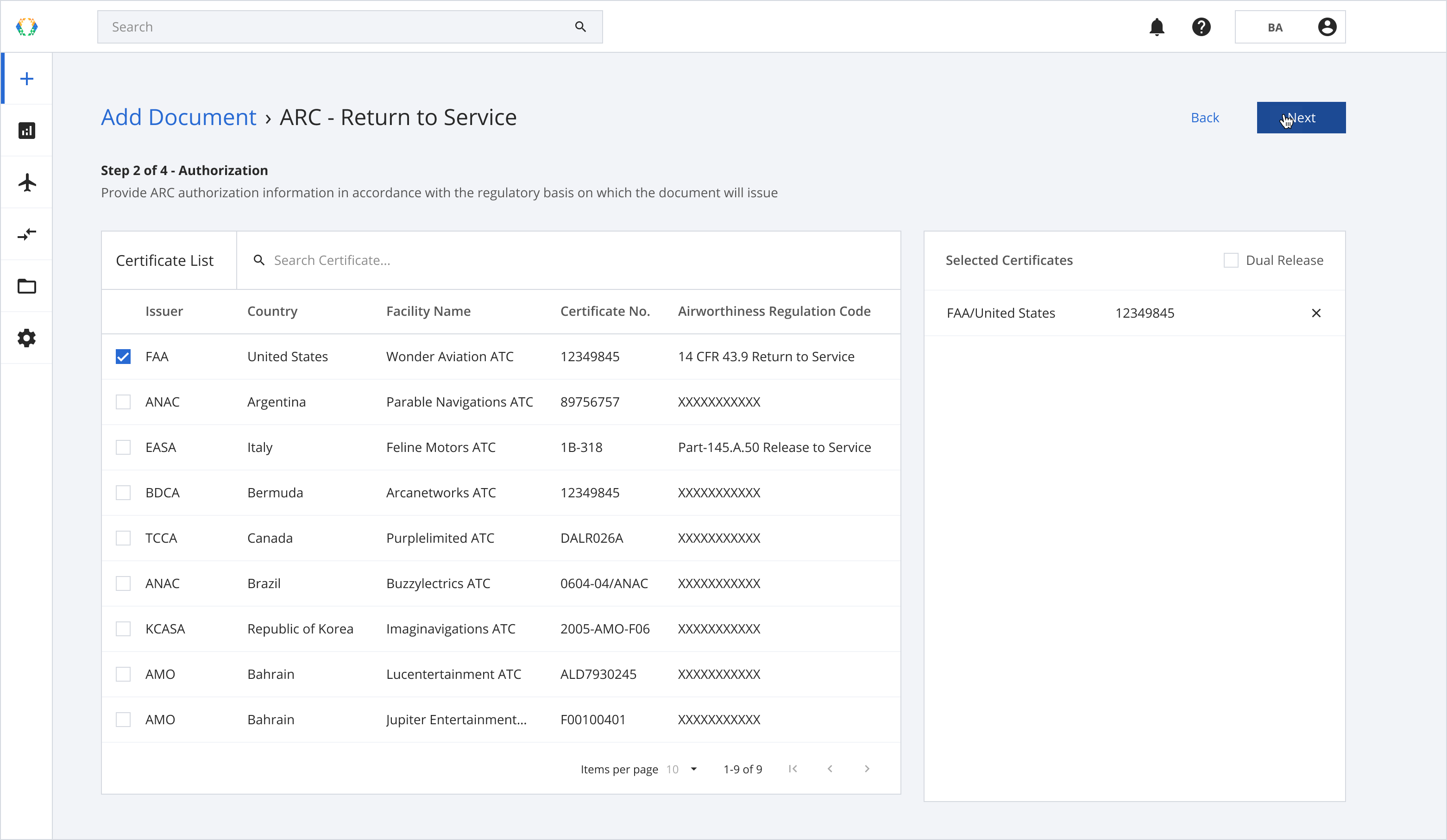 Select Certification Issuer