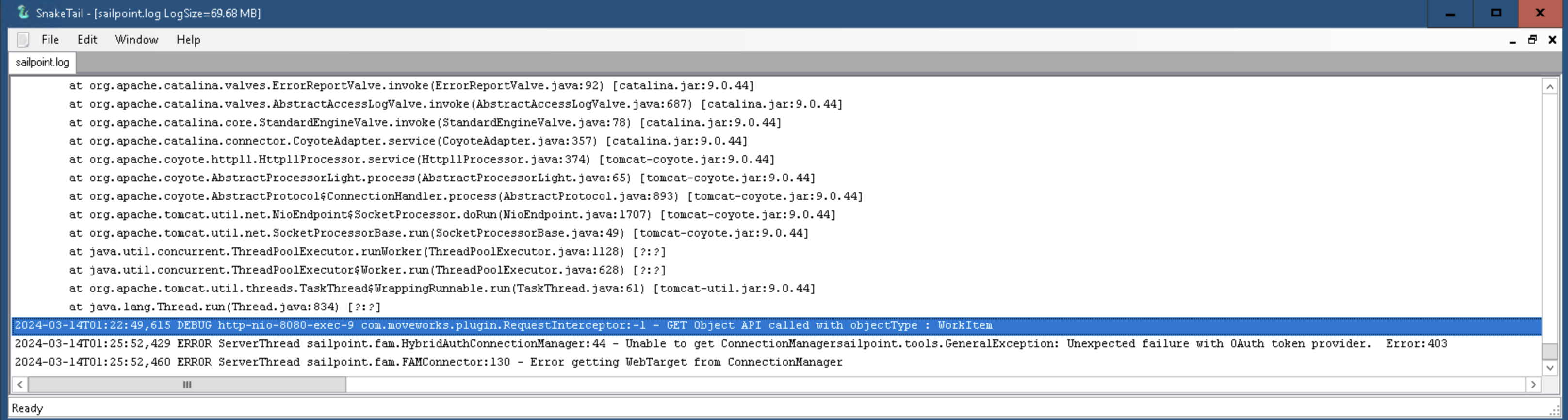 Sailpint API Logging