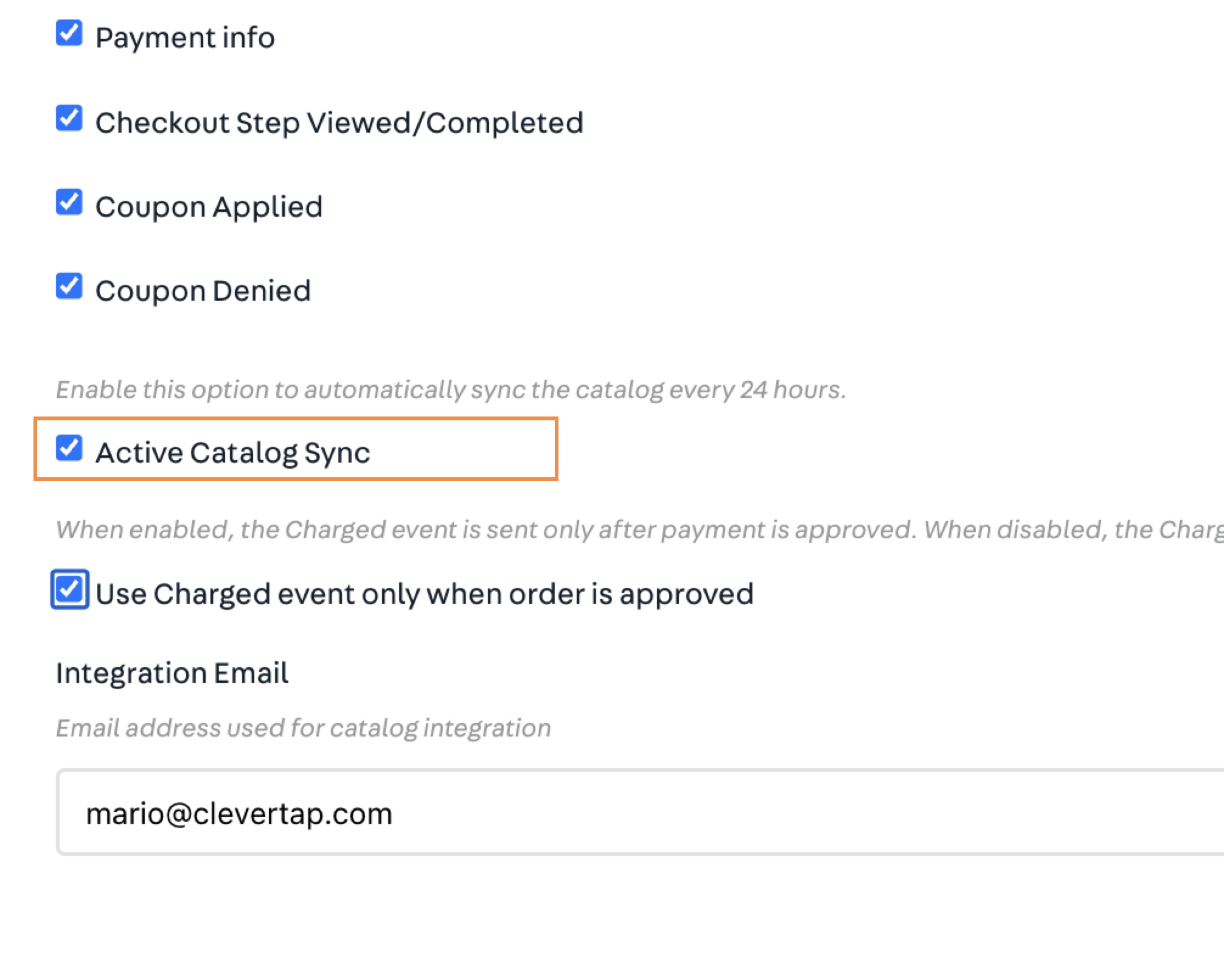 Sync Product Catalog