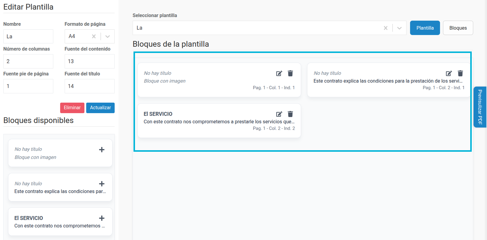 Bloques de plantilla