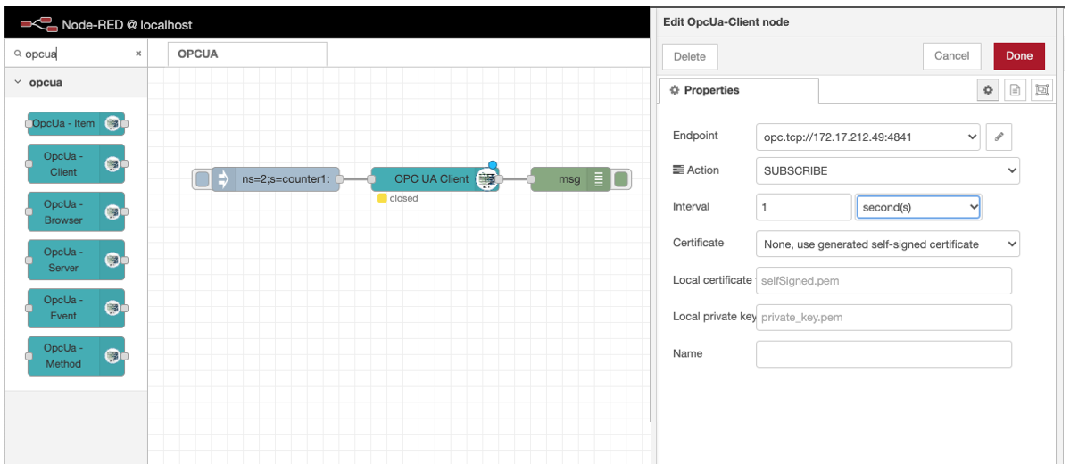Screenshot 2021-09-06 at 23.14.58.png A simple flow to test OPCUA subscription