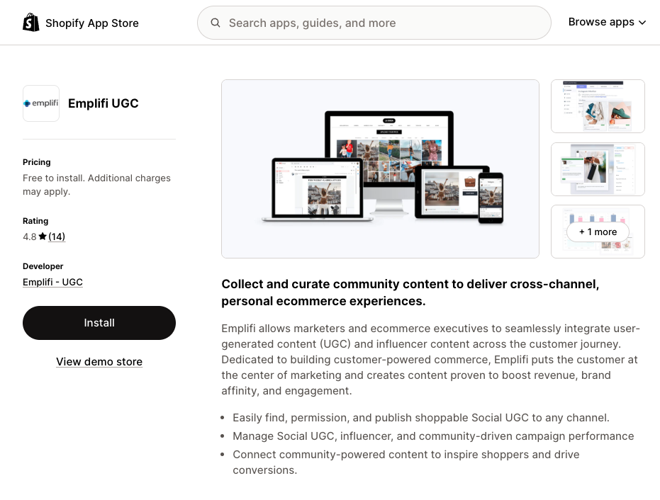 Shopify Marketplace Listing