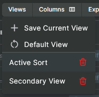 Custom Views Button with Menu