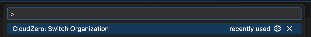 Switch Organization command