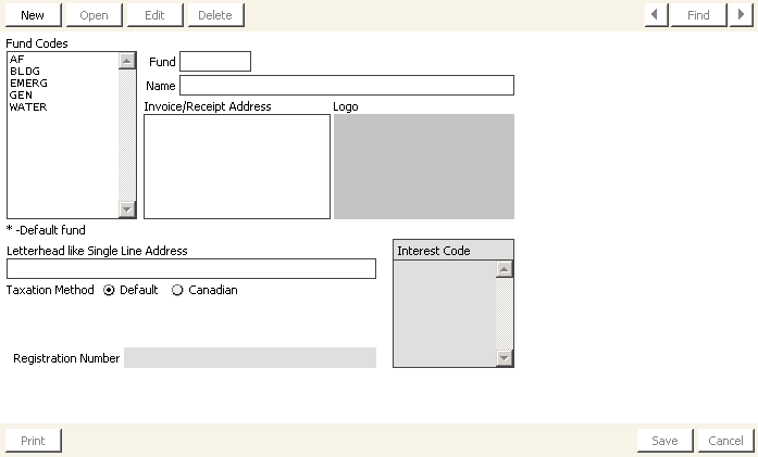 Desktop: Fundraising > Set up tables > Funds