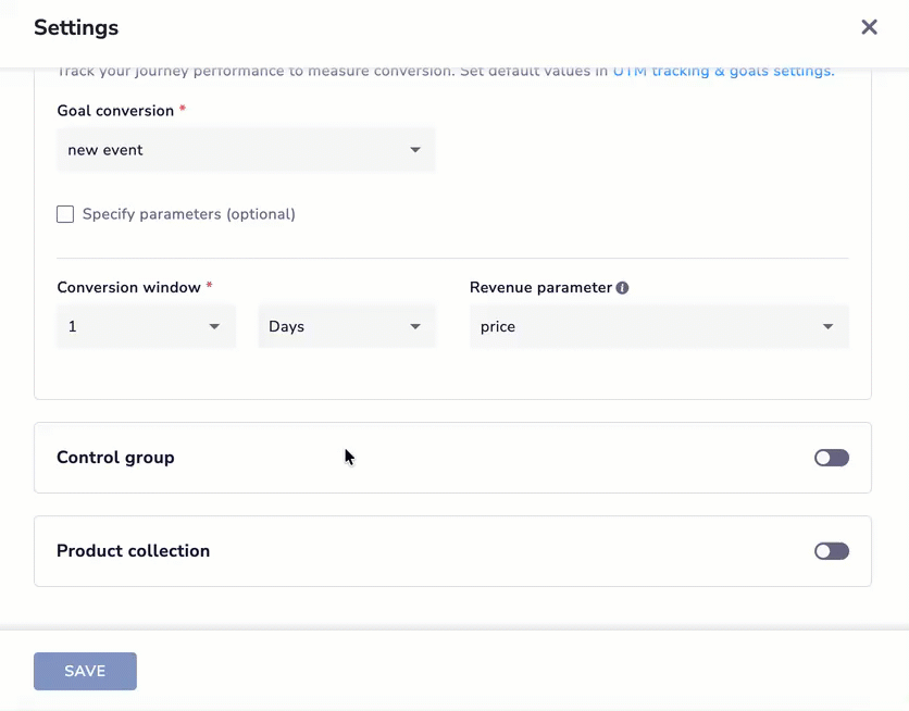 Enable Product Collection in Journey