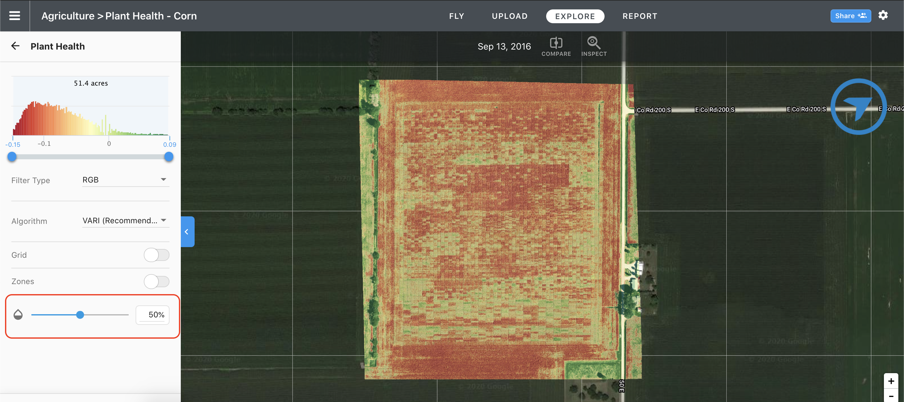 Screen Shot 2020-10-16 at 3.50.29 PM.png By using the opacity tool we are able to distinguish buildings from our fields.