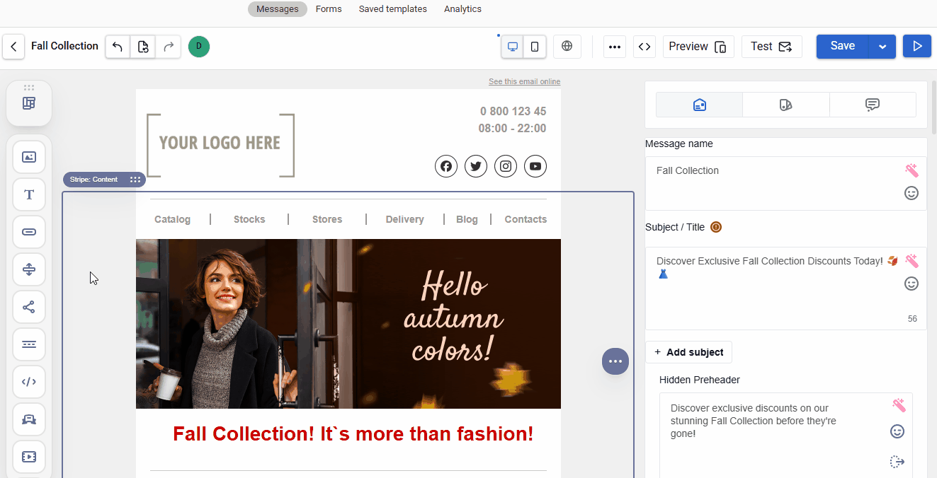 Drag and rearrange panels