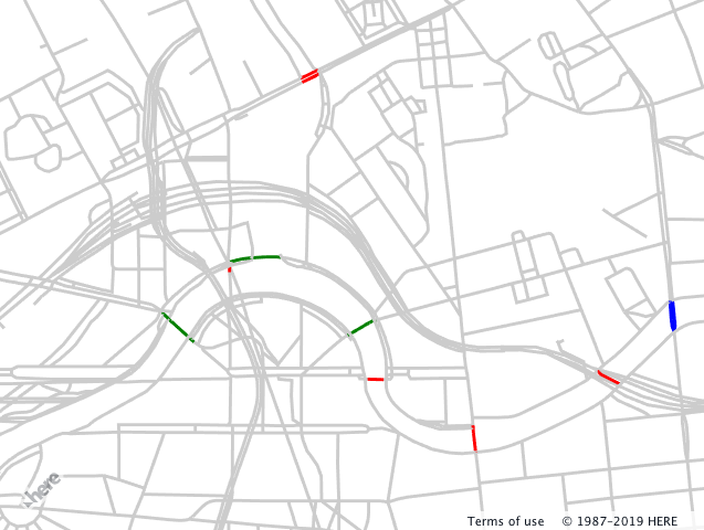 The map with the nested logical layers and filters