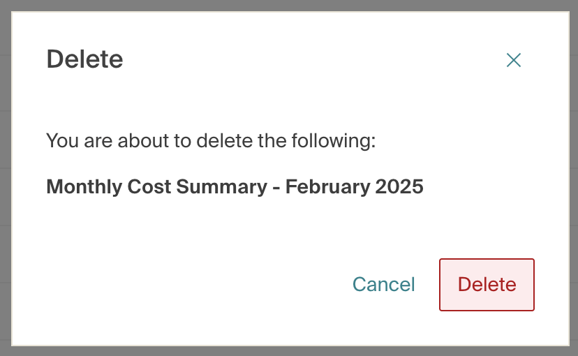 Delete Dashboard