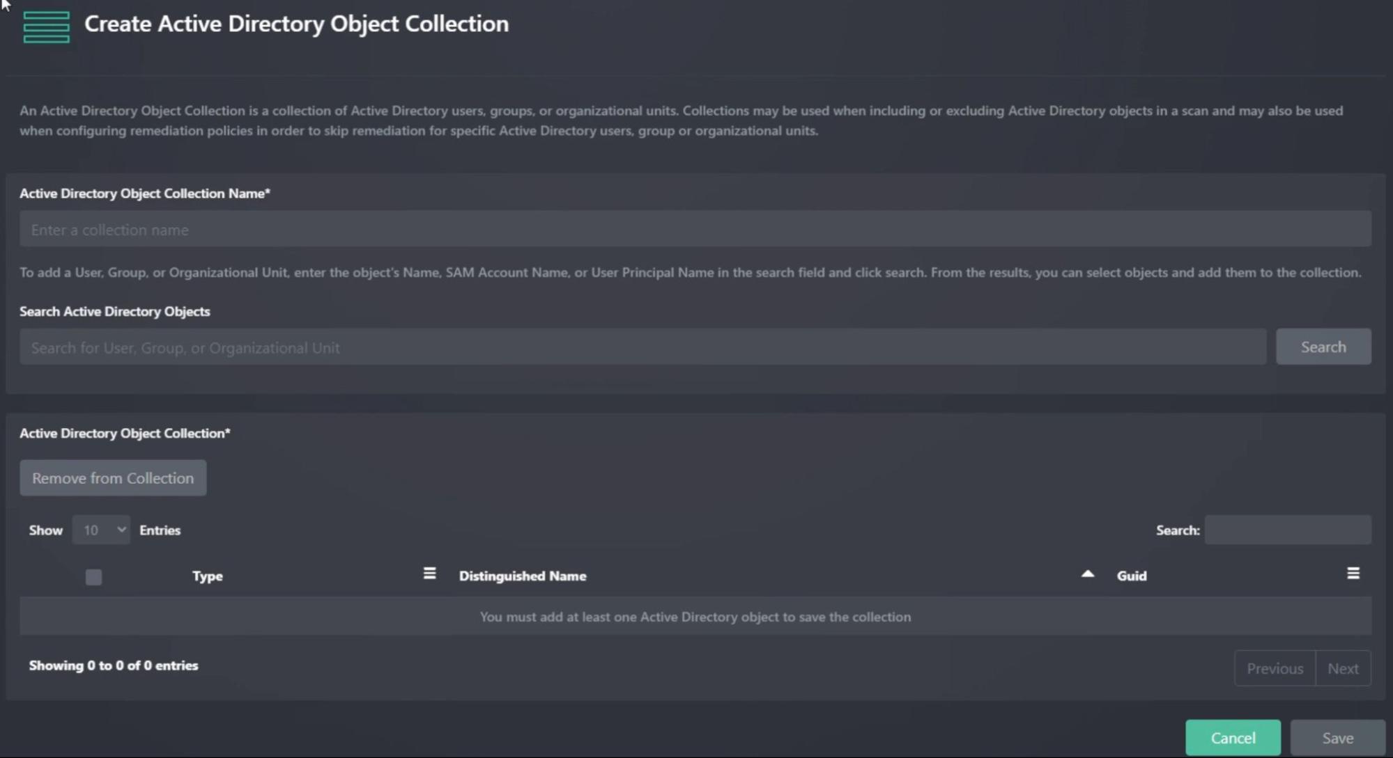 Collections Page