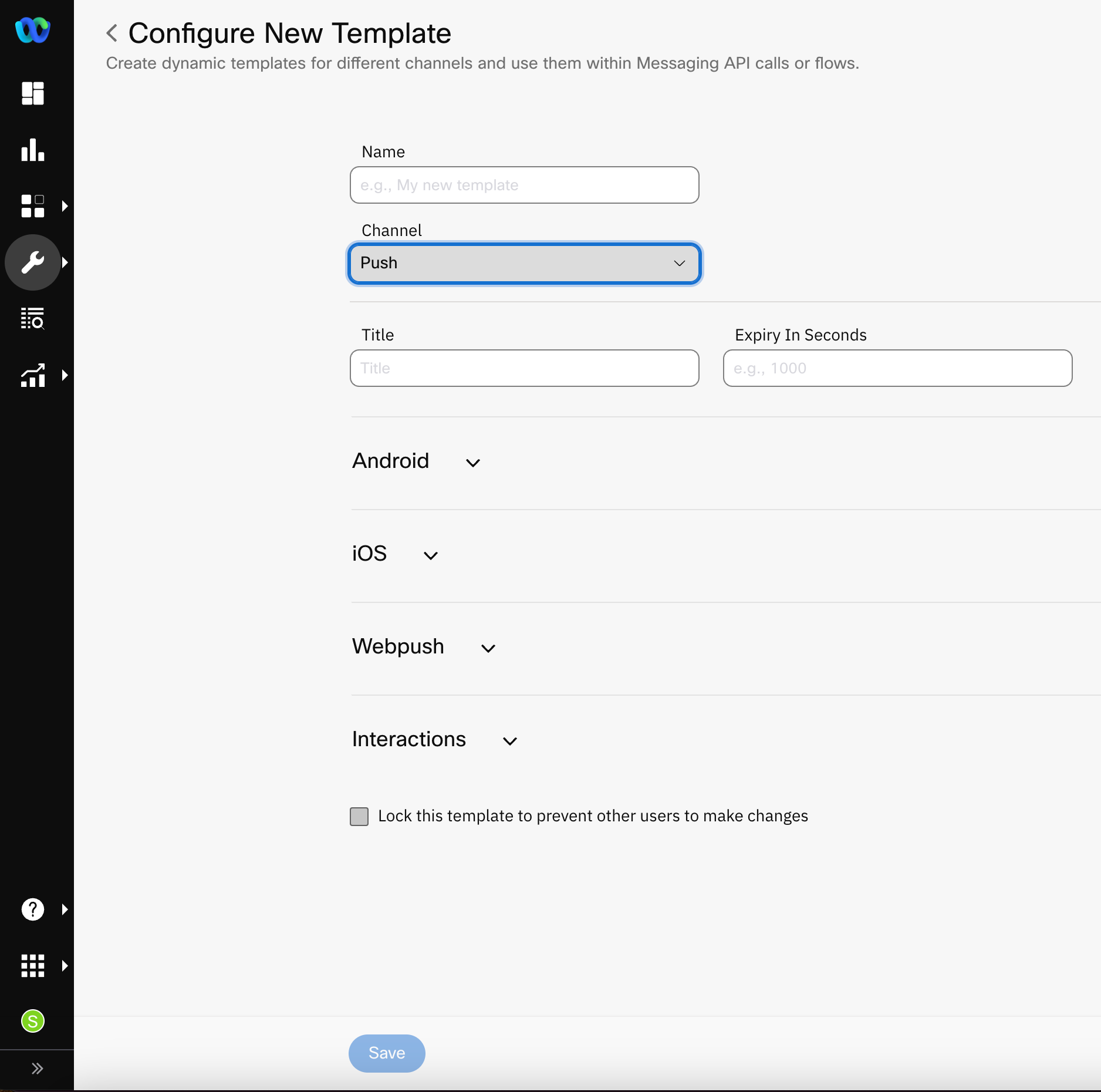 Push Template Configuration