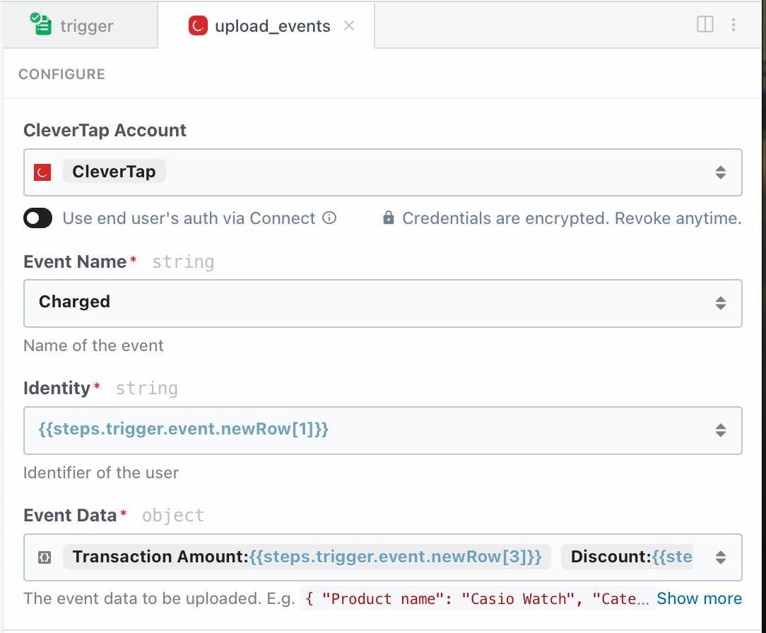 Configuring Event Data