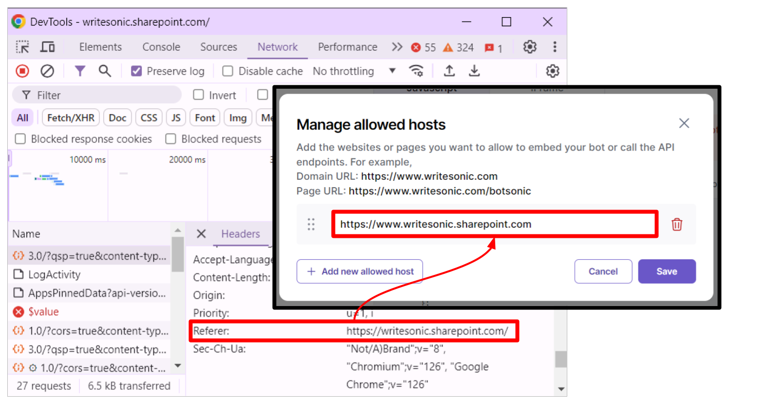 Example for a static hostname