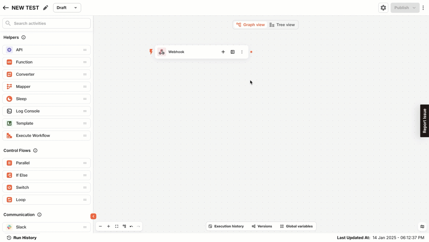 Select the API Action